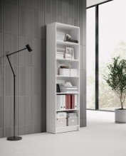 Regal >Lissy< in Weiß - 60x202x28cm (BxHxT)