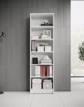 Regal >Lissy< in Weiß - 60x202x28cm (BxHxT)