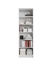 Regal >Lissy< in Weiß - 60x202x28cm (BxHxT)