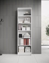 Regal >Lissy< in Weiß - 60x202x28cm (BxHxT)