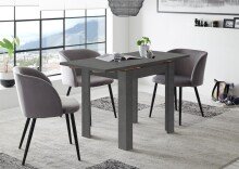 Esstisch >Monterrey< ausziehbar bis 136cm in Graphit - 80/136x78x60cm (BxHxT)