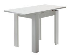 Esstisch >Monterrey< ausziehbar bis 136cm in Weiß matt - 80(136)x78x60cm (BxHxT)