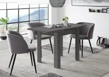 Esstisch >Monterrey< ausziehbar bis 136cm, in Graphit - 80/136x78x80cm (BxHxT)