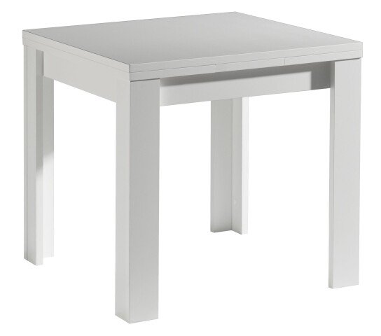Esstisch >Monterrey< ausziehbar bis 136cm, in Weiß matt - 80/136x78x80cm (BxHxT)