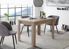 Esstisch >Monterrey< ausziehbar bis 176cm, in Eiche Sägerau - 120(176)x78x80cm (BxHxT)