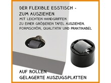 Esstisch >Monterrey< (ausziehbar bis 176cm) in Graphit - 120/176x78x80cm (BxHxT)