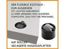 Esstisch >Monterrey< ausziehbar bis 176cm in Weiß matt - 120/176x78x80cm (BxHxT)