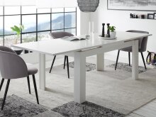 Esstisch >Monterrey< in Weiß matt - 160x78x90cm (BxHxT)