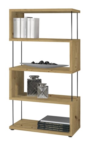 Standregal >Drum< in Asteiche - 66x126x33cm (BxHxT)