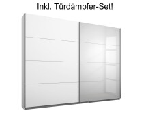 Schwebetürenschrank >Emmy< in Alpinweiß - 226x210x57cm (BxHxT)