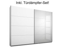 Schwebetürenschrank >Emmy< in Alpinweiß - 226x210x57cm (BxHxT)