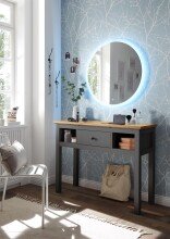 Schminktisch >Bozeman< in Graphit - 114x86x41cm (BxHxT)