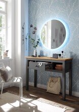 Schminktisch >Bozeman< in Graphit - 114x86x41cm (BxHxT)