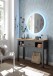 Schminktisch >Bozeman< in Graphit - 114x86x41cm (BxHxT)