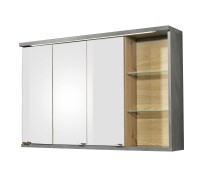 Spiegelschrank >Nebraska< in Matera Beton - 110x70x21cm (BxHxT)