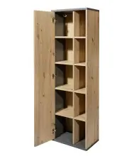 Hochschrank >Nebraska< in Matera Beton - 50x160x31cm (BxHxT)
