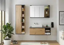 Hochschrank >Nebraska< in Matera Beton - 50x160x31cm (BxHxT)