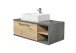 Waschtisch-Set >Nebraska< in Matera Beton - 110x39x53cm (BxHxT)