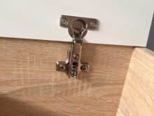 Küchenzeile >Ailina< mit Elektrogeräten Optik, matt-Geräumige Einbauküche mit viel Stauraum, Holzwerkstoff, Eiche Sonoma/Weiß, 270 x 195 x 60 cm (B/H/T)