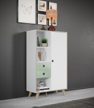 Highboard >Ankeny< in Weiß Hochglanz -...