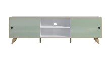 TV-Board >Ankeny< in Weiß Hochglanz - 216x63x40cm (BxHxT)