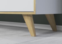 TV-Board >Ankeny< in Weiß Hochglanz - 216x63x40cm (BxHxT)