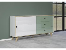 Sideboard >Ankeny< in Weiß Hochglanz -...