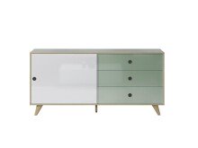 Sideboard >Ankeny< in Weiß Hochglanz - 180x86x40cm (BxHxT)