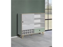 Sideboard >Ankeny< in Weiß Hochglanz -...