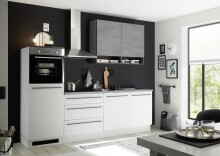 Küchen-Set >Blondelle< in Hellgrau - 260x211x60cm (BxHxT)