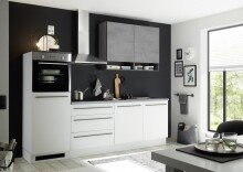 Küchen-Set >Blondelle< in Hellgrau - 260x211x60cm (BxHxT)