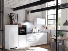 Küchen-Set >Jamesy< in Weiß matt - 320x200x60cm (BxHxT)