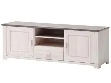 TV-Board >Malmö< in Weiß aus Massivholz...