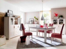 Vertiko >Malmö< in Weiß aus Massivholz -...