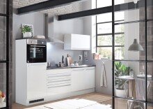 Küchen-Set >Jamesy< in Weiß matt - 260x200x60cm (BxHxT)