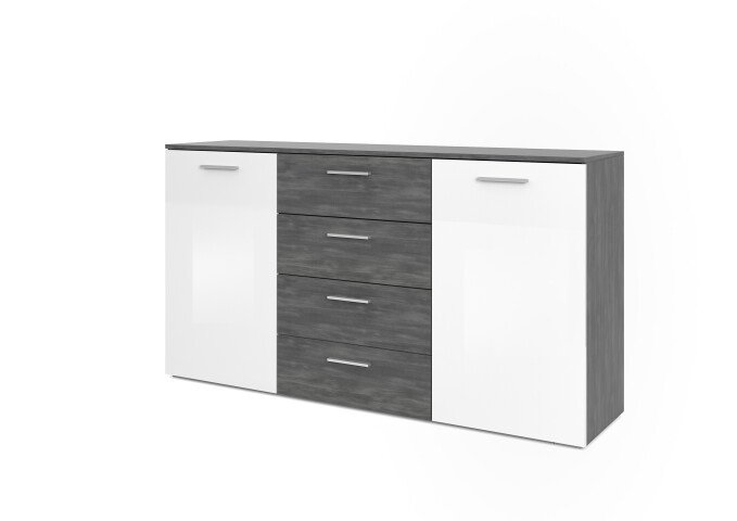 Sideboard >Maurits< in Black North - 160x85x38cm (BxHxT)