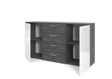 Sideboard >Maurits< in Black North - 160x85x38cm (BxHxT)