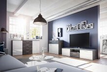 Sideboard >Maurits< in Black North - 160x85x38cm (BxHxT)