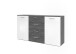 Sideboard >Maurits< in Black North - 160x85x38cm (BxHxT)