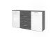 Sideboard >Maurits< in Black North - 160x85x38cm (BxHxT)