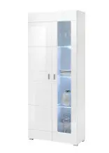 Vitrine >Ella< in Weiß - 80x194x35cm (BxHxT)