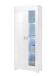 Vitrine >Ella< in Weiß - 80x194x35cm (BxHxT)