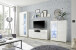 Vitrine >Ella< in Weiß - 80x194x35cm (BxHxT)