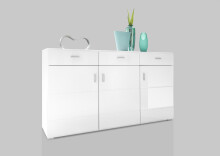 Sideboard >Ella< in Weiß - 150x86x42cm (BxHxT)