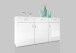 Sideboard >Ella< in Weiß - 150x86x42cm (BxHxT)