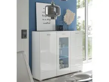 Highboard >Ella< in Weiß - 120x112x42cm (BxHxT)