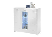 Highboard >Ella< in Weiß - 120x112x42cm (BxHxT)
