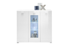 Highboard >Ella< in Weiß - 120x112x42cm (BxHxT)
