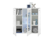 Highboard >Ella< in Weiß - 120x112x42cm (BxHxT)