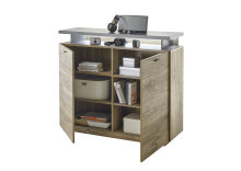 Kommode >Klaus< in Flagstaff dunkel - 120x102x38cm (BxHxT)